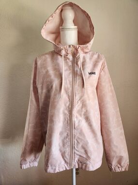 Vans Women's Light Pink Hooded Windbreaker Jacket